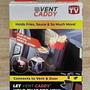 New Vent N Door Caddy Combo Pack Dark Gray French Fry & Sauce Holder Clip On